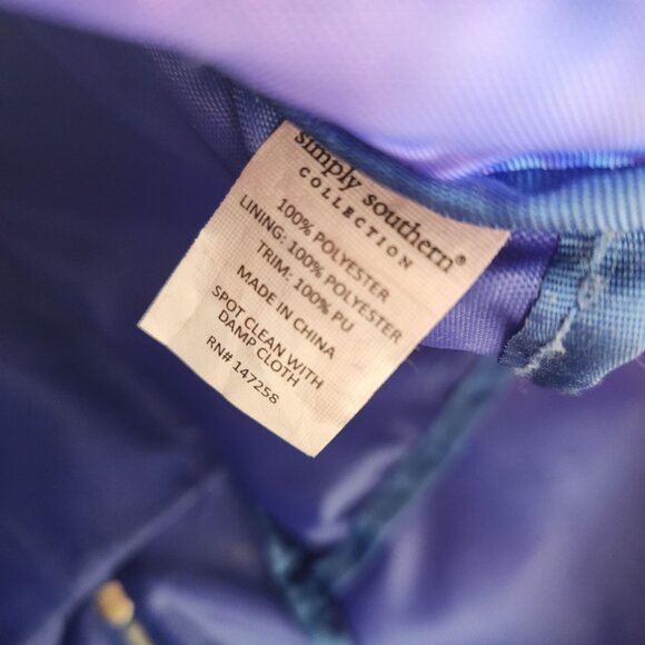 Large Simply Southern Blue Paisley Backpack Academia School Pretty Colorful Cute - Picture 13 of 16